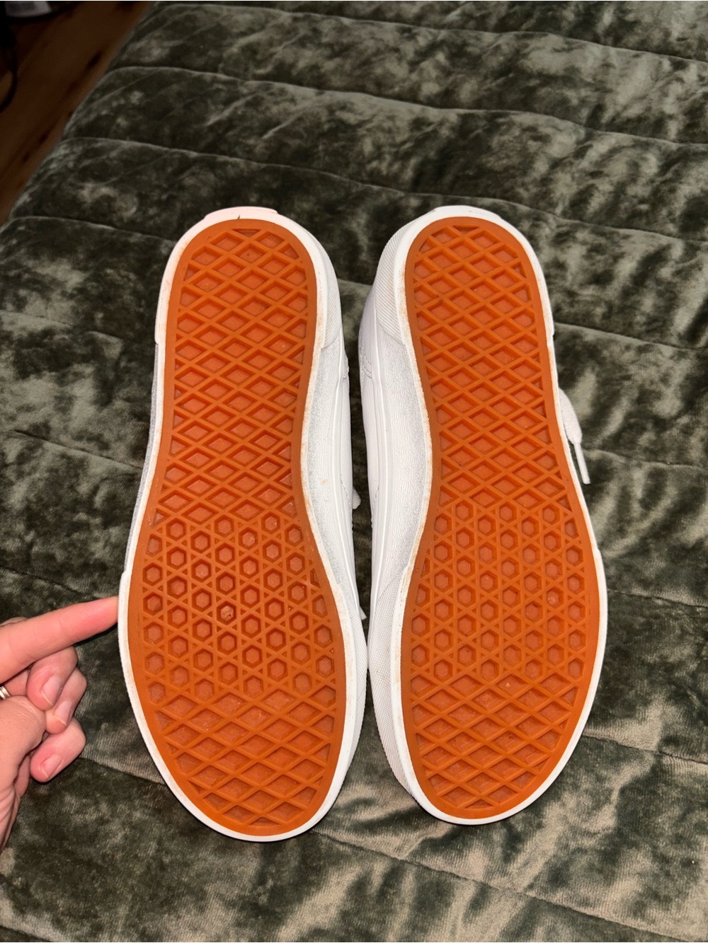 Vans Seldan Youth Size 5 Women’s 7  White leather Low Tops sneakers - Picture 6 of 7